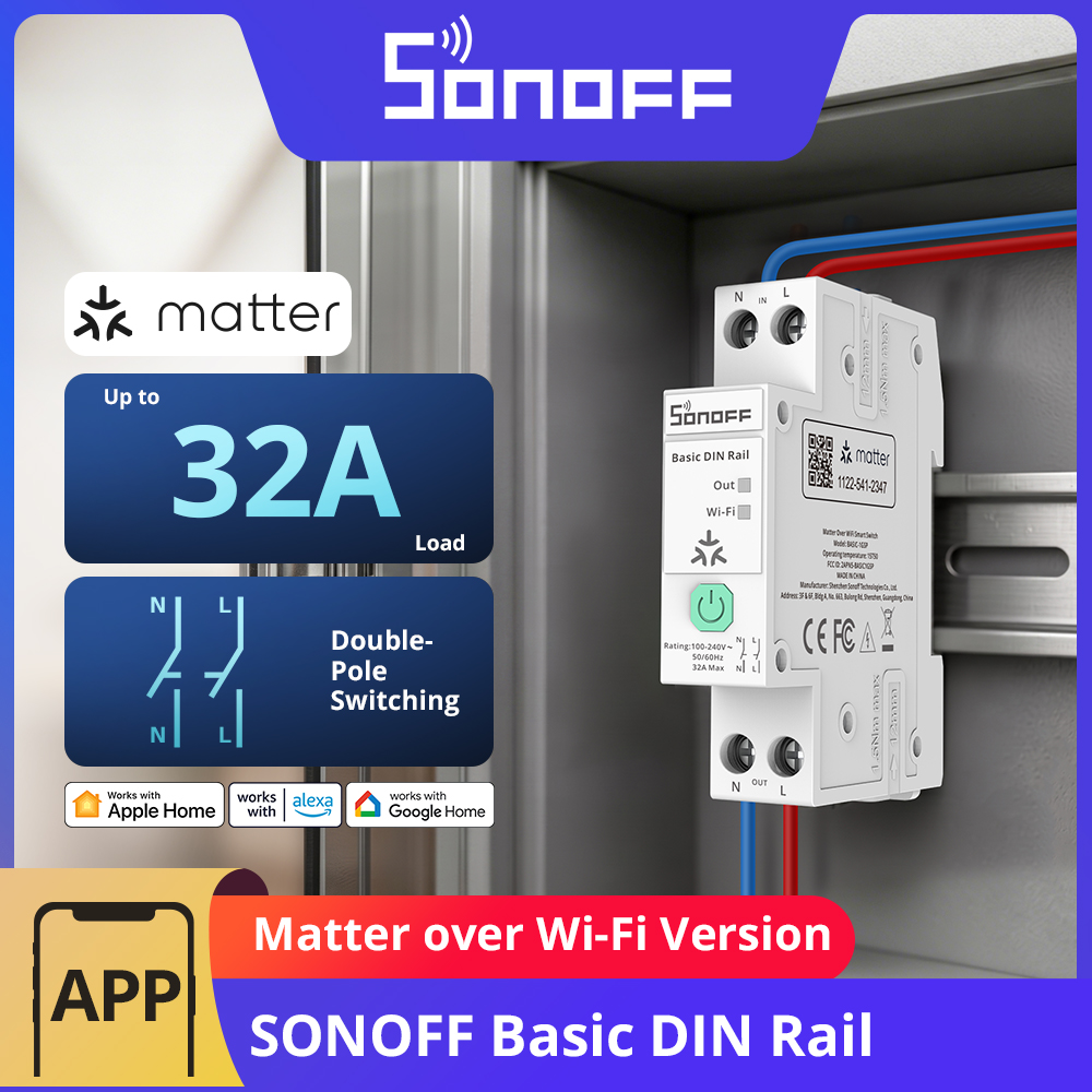 Sonoff Basic - مفتاح SONOFF BASIC-1GSP أحادي القناة للتركيب