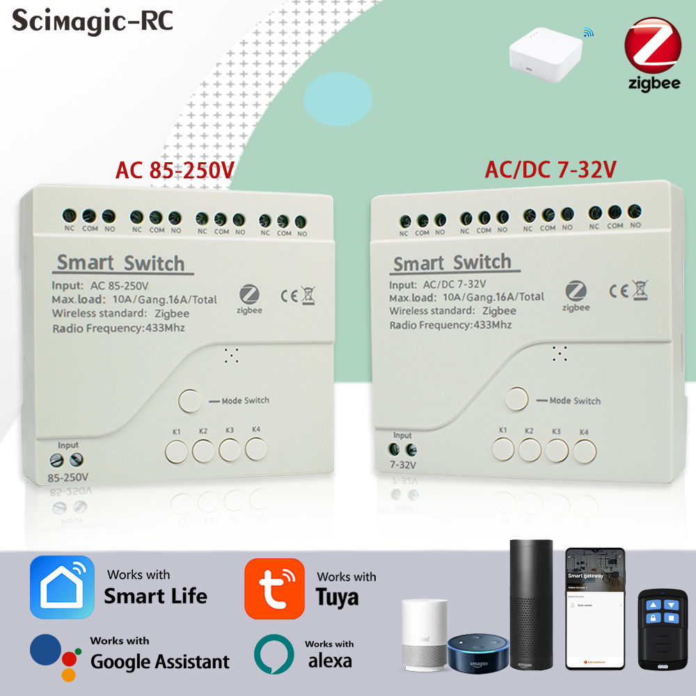Smart Relay Tuya - 4CH زيجبي تويا المنزل الذكي وحدة