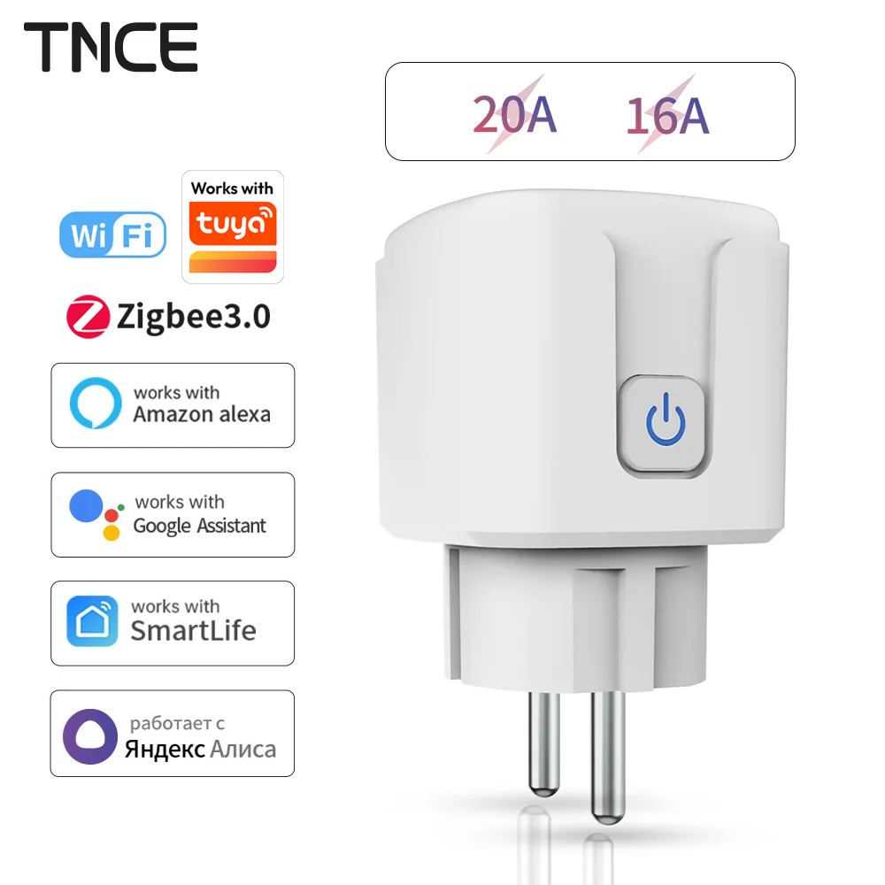 Shelly Plug - TNCE Tuya WiFi/Zigbee 16A/20A الاتحاد الأوروبي