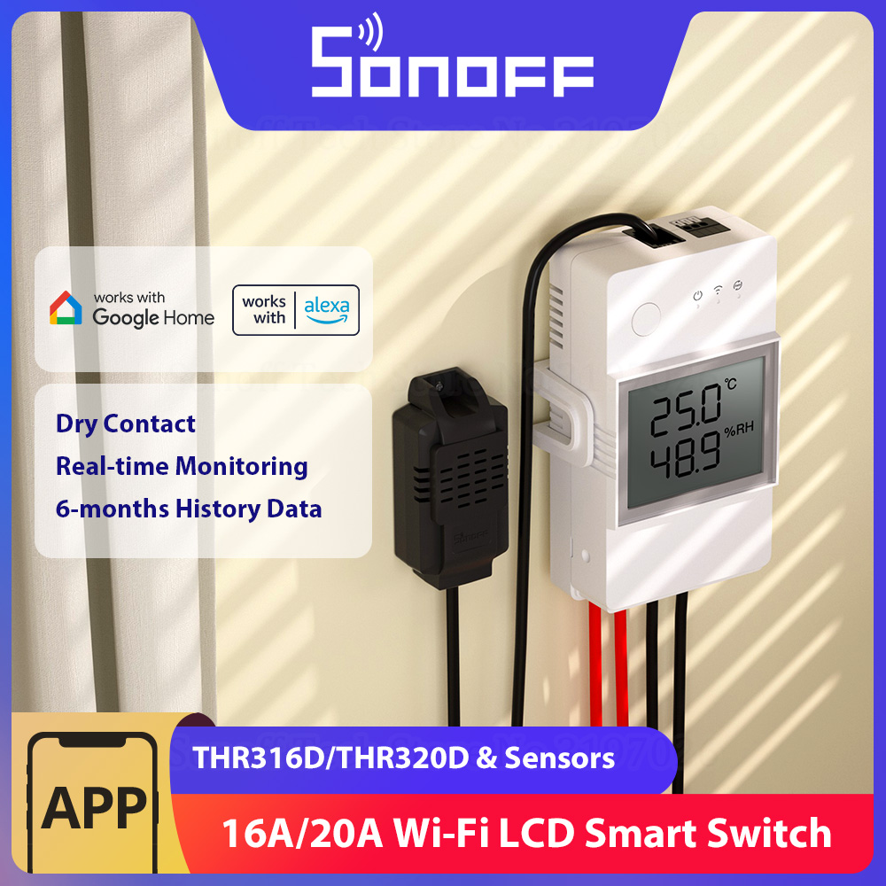 Sonoff Basic - SONOFF THR316D/THR320D مفتاح ذكي لدرجة الحرارة