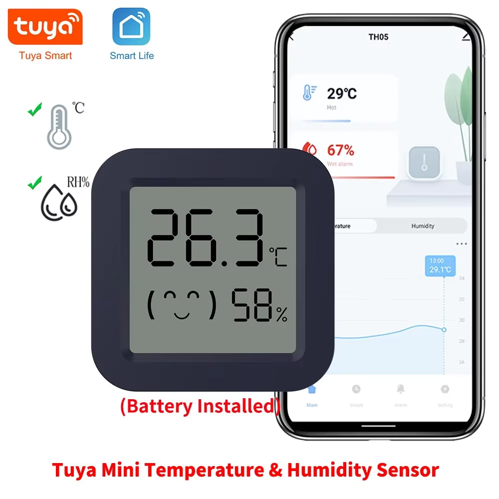 مقياس حرارة ورطوبة ذكي صغير، ج - مراجعة Tuya Smart وسعره