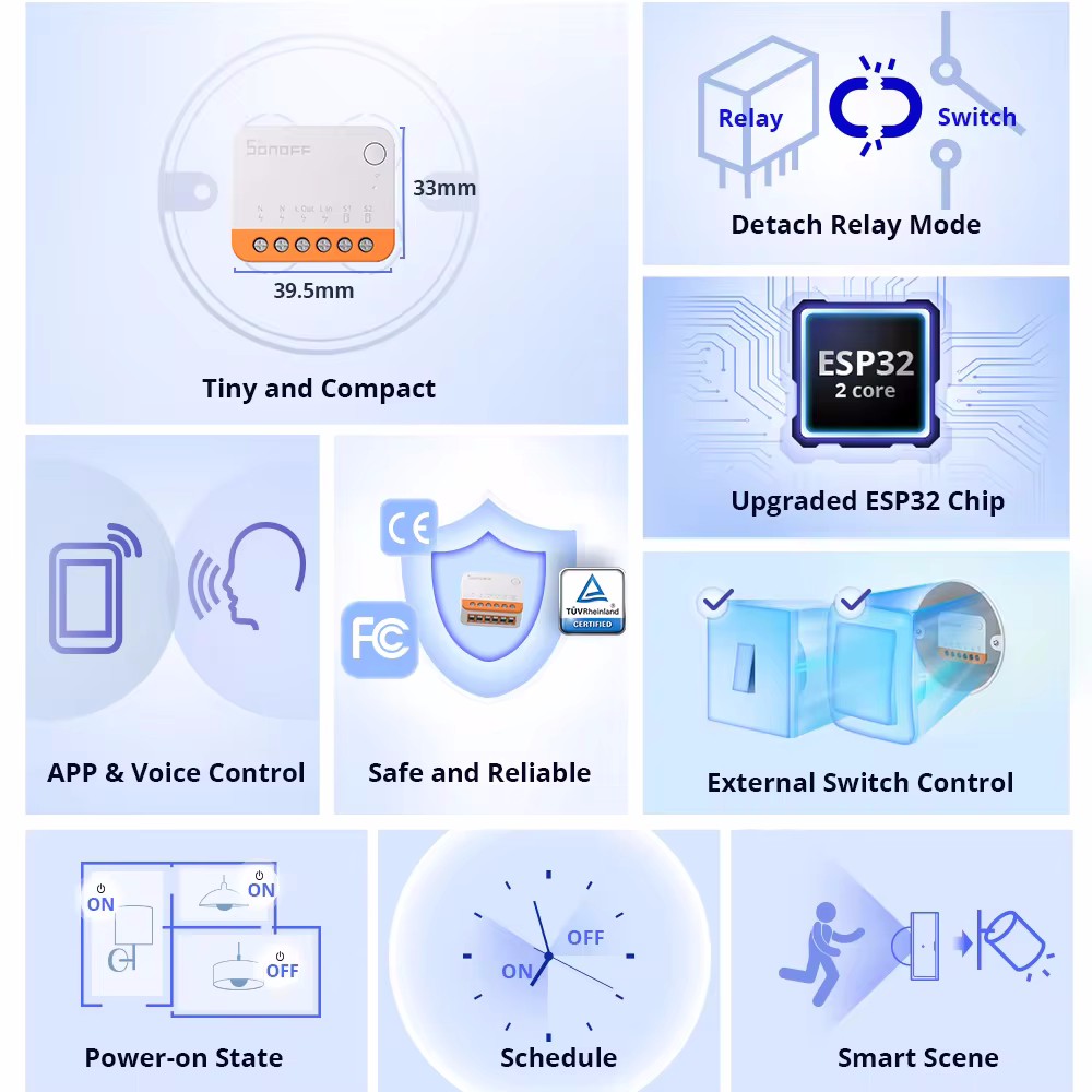 SONOFF Mini R4 الذكية واي فاي  - مراجعة Sonoff Mini R4 وسعره